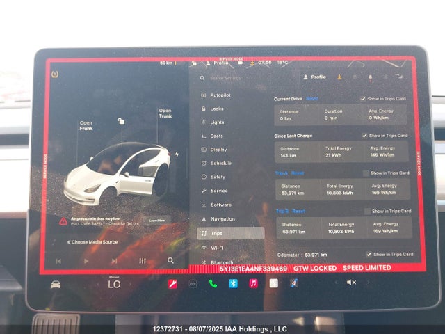 5YJ3E1EA4NF339469 Tesla MODEL 3