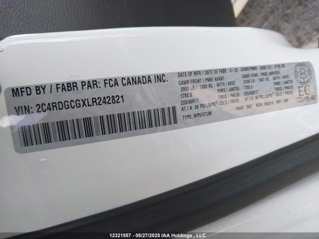 Dodge Grand Caravan 2020 2C4RDGCGXLR242821 Image 9