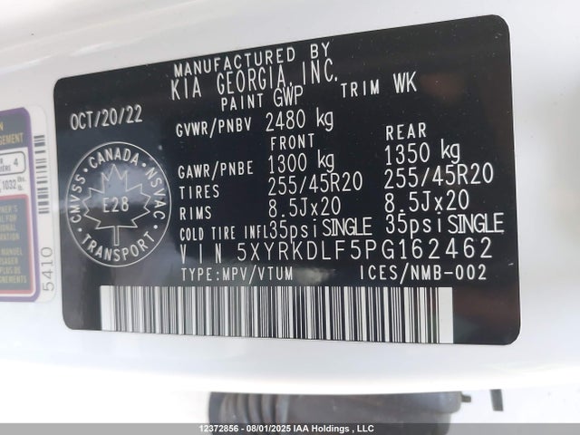 KIA t-gdi theta-iii 2023 5XYRKDLF5PG162462 Image 9