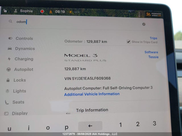 5YJ3E1EA5LF609368 Tesla MODEL 3