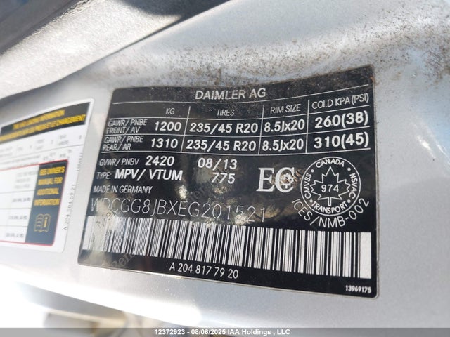 Mercedes-Benz Glk-Class 2014 WDCGG8JBXEG201521 Image 9