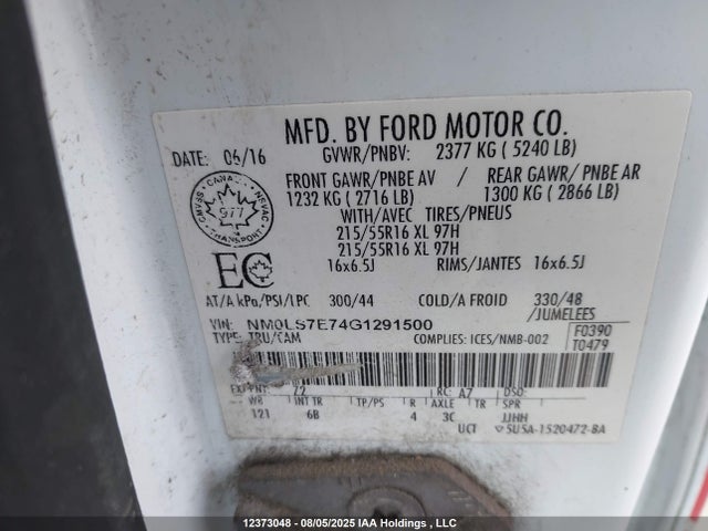 Ford 2016 2016 NM0LS7E74G1291500 Image 9