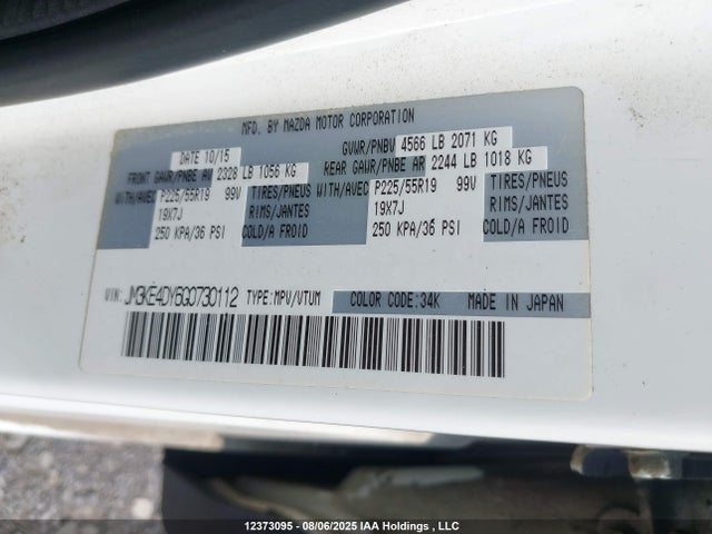 Mazda py 2016 JM3KE4DY6G0730112 Image 9