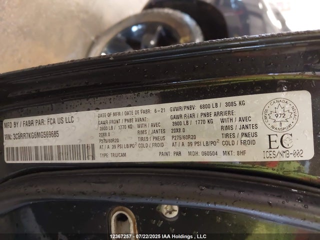 RAM 1500 2021 3C6RR7KG6MG569685 Image 19