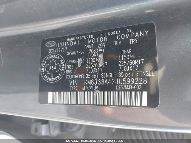 KM8J33A42JU599228 Hyundai gdi nu