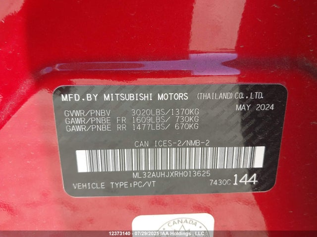 ML32AUHJXRH013625 Mitsubishi mivec