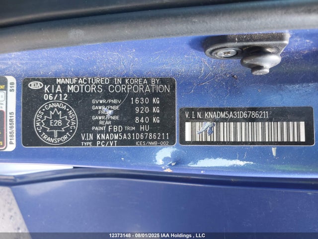 2013 Kia Rio Ex/lx/lx+/sx მანქანა იყიდება აუქციონზე, vin: KNADM5A31D6786211, აუქციონის ნომერი: 12373148