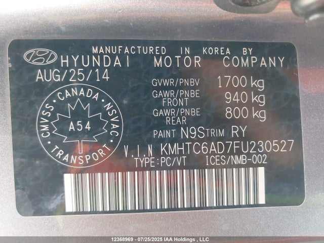 Hyundai dohc gdi gamma 2015 KMHTC6AD7FU230527 Image 17