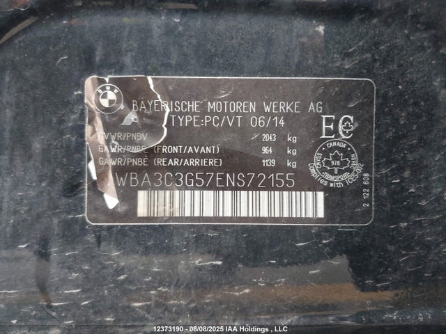 WBA3C3G57ENS72155 BMW 320i