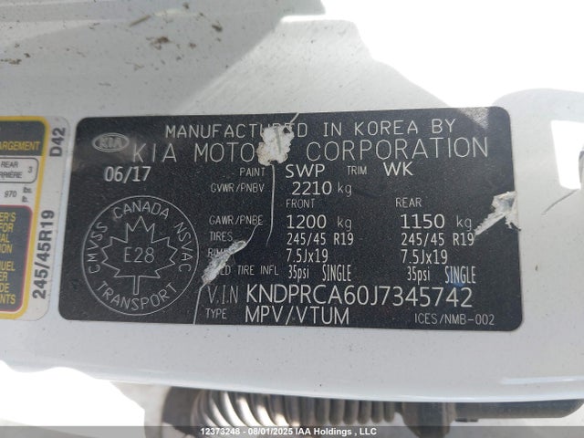 KNDPRCA60J7345742 KIA t-gdi theta ii