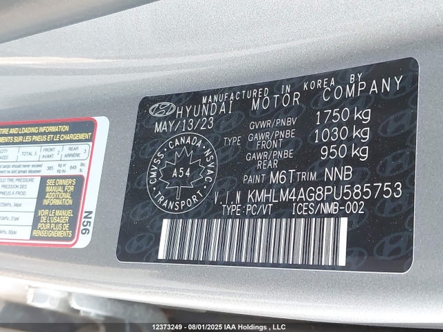 Hyundai mpi nu pe 2023 KMHLM4AG8PU585753 Image 9