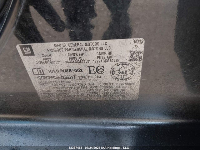 1GCRCPEC6EZ206517 Chevrolet l83 - vvt, afm (active fuel management), aluminum