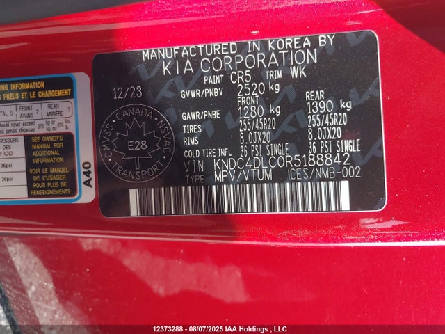 KNDC4DLC0R5188842 KIA 2024