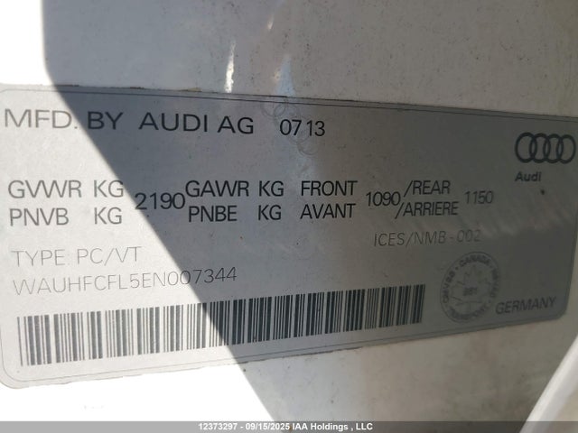 Audi flex fuel engine 2014 WAUHFCFL5EN007344 Image 18