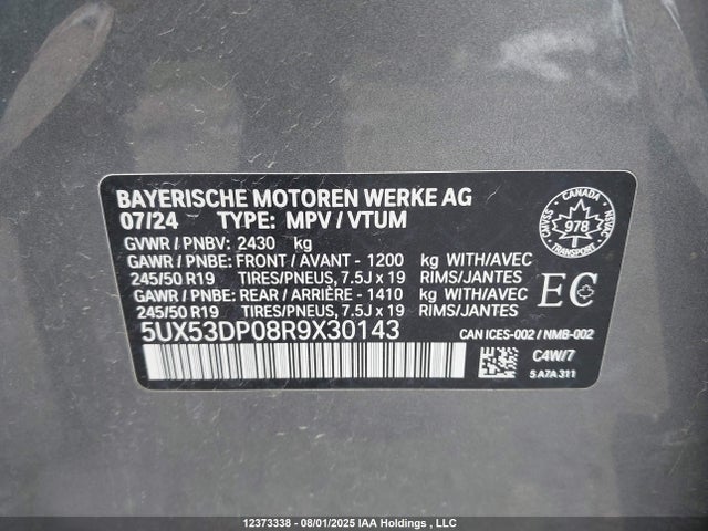 5UX53DP08R9X30143 BMW X3
