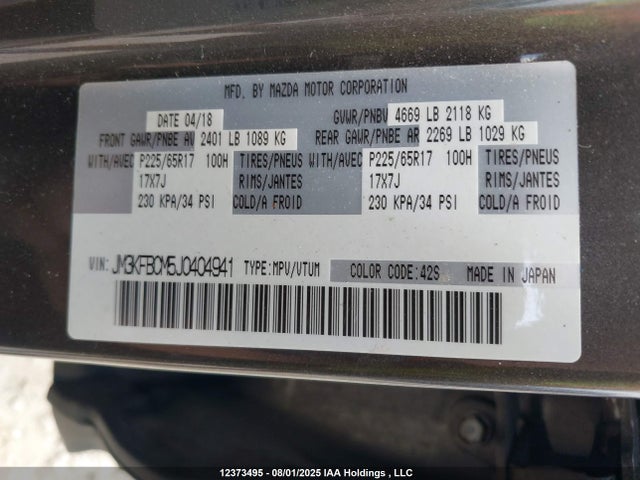 JM3KFBCM5J0404941 Mazda py cylinder deactivation