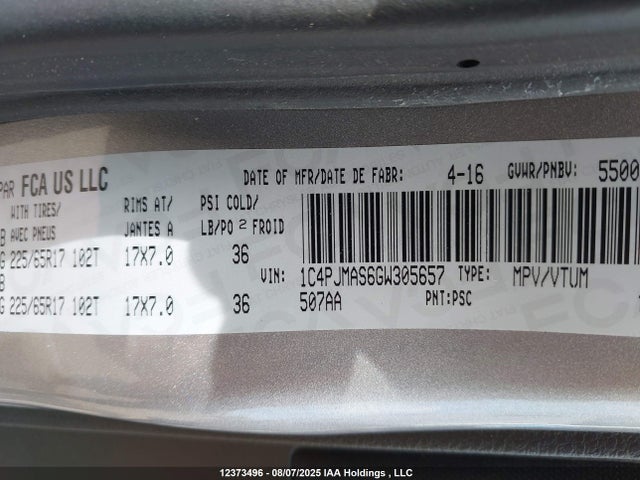 1C4PJMAS6GW305657 Jeep Cherokee
