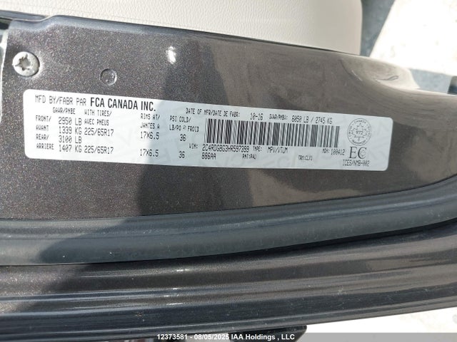 2C4RDGBG3HR597399 Dodge Grand Caravan