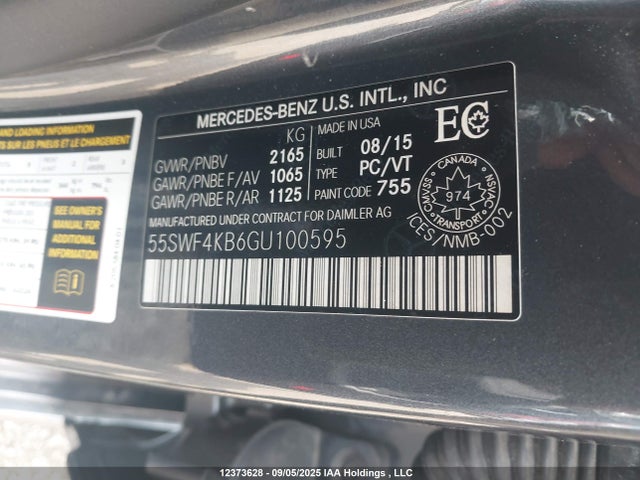 Mercedes-Benz C-Class 2016 55SWF4KB6GU100595 Image 9