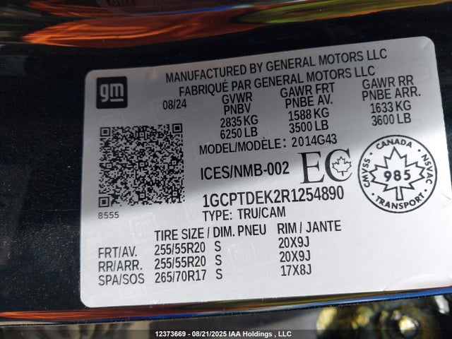 1GCPTDEK2R1254890 Chevrolet Colorado Z71 4wd