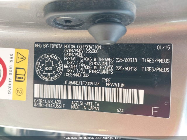 JTJBARBZ1F2009144 Lexus 8ar-fts