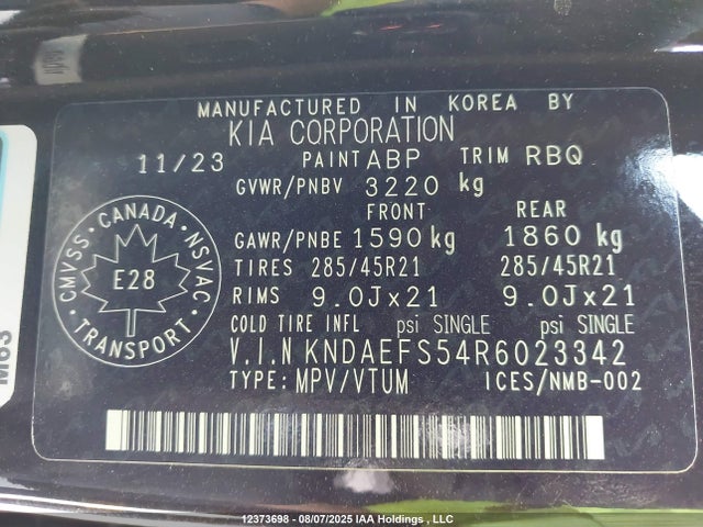 KIA ev9 2024 KNDAEFS54R6023342 Image 19
