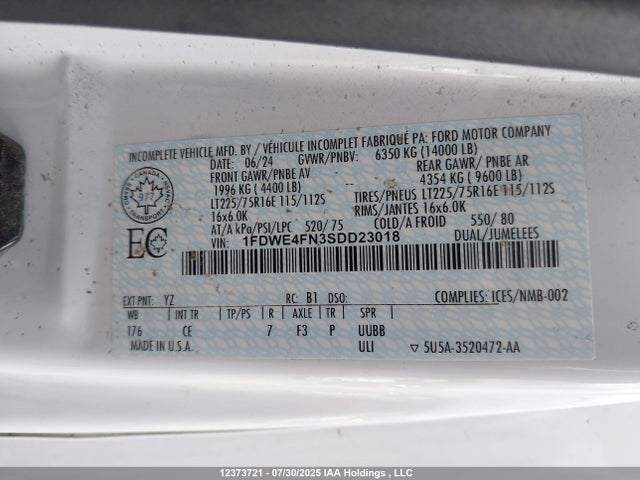 Ford E-450 2025 1FDWE4FN3SDD23018 Image 9