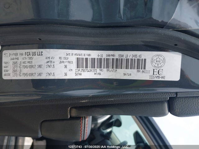 Jeep Cherokee 2016 1C4PJMBS7GW301972 Image 9