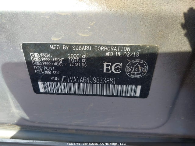 JF1VA1A64J9833881 Subaru dib