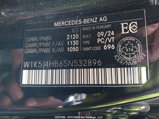 W1K5J4HB6SN532896 Mercedes-Benz m260