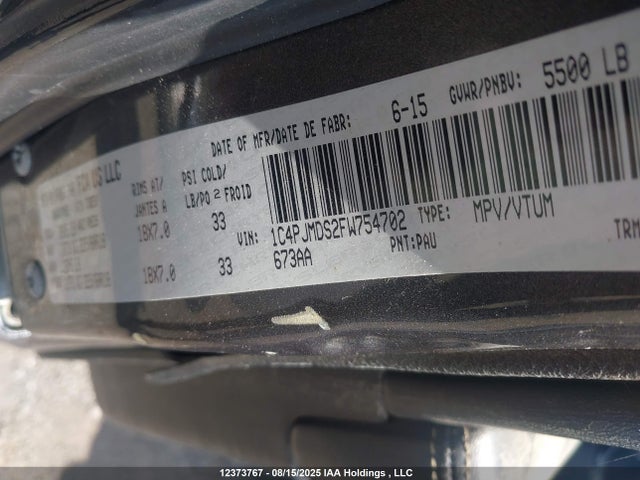 Jeep Cherokee 2015 1C4PJMDS2FW754702 Image 9