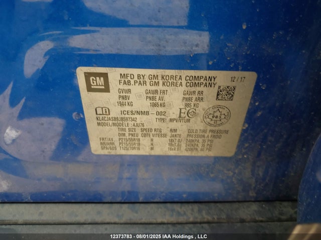 Buick luv: mfi, variable valve timing, alum, e85 max 2018 KL4CJASB9JB597342 Image 9