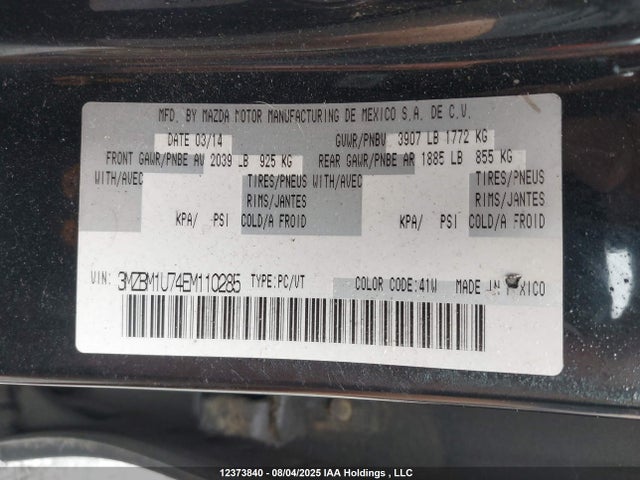 3MZBM1U74EM110285 Mazda pe