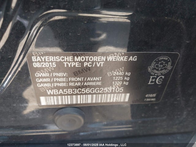 BMW 535i 2016 WBA5B3C56GG253105 Image 9