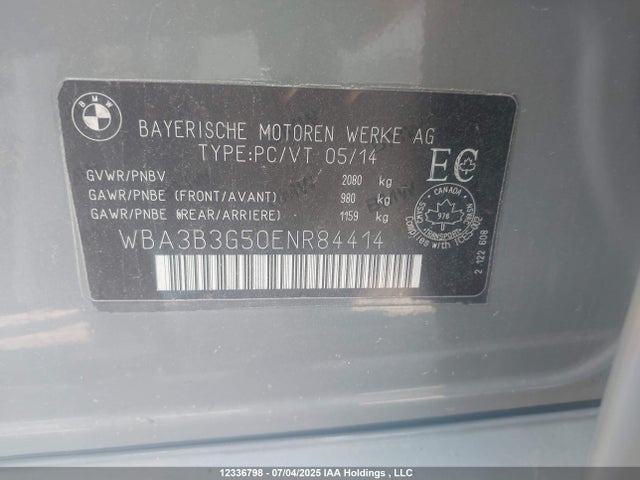 WBA3B3G50ENR84414 BMW 2014