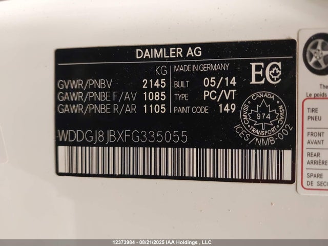 Mercedes-Benz 2015 2015 WDDGJ8JBXFG335055 Image 18