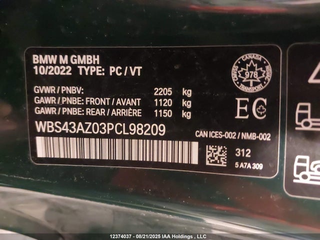 BMW M4 2023 WBS43AZ03PCL98209 Image 9