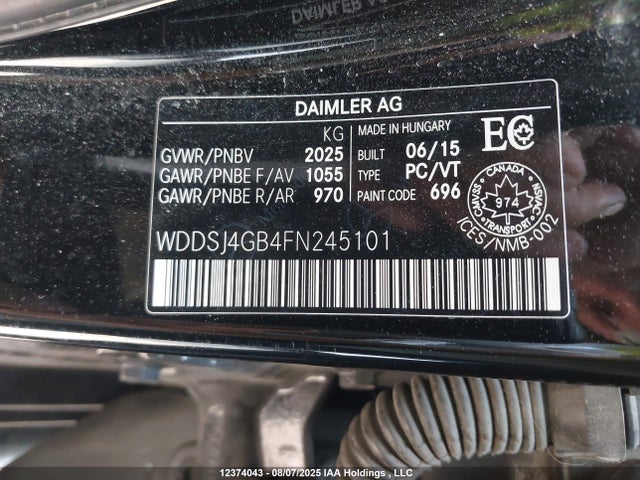 WDDSJ4GB4FN245101 Mercedes-Benz CLA-Class