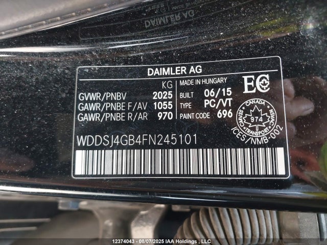 WDDSJ4GB4FN245101 Mercedes-Benz CLA-Class