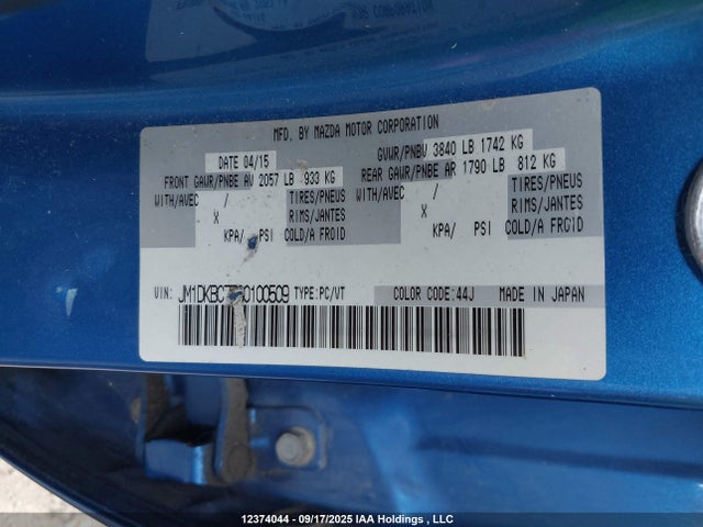 Mazda pe 2016 JM1DKBC77G0100509 Image 9