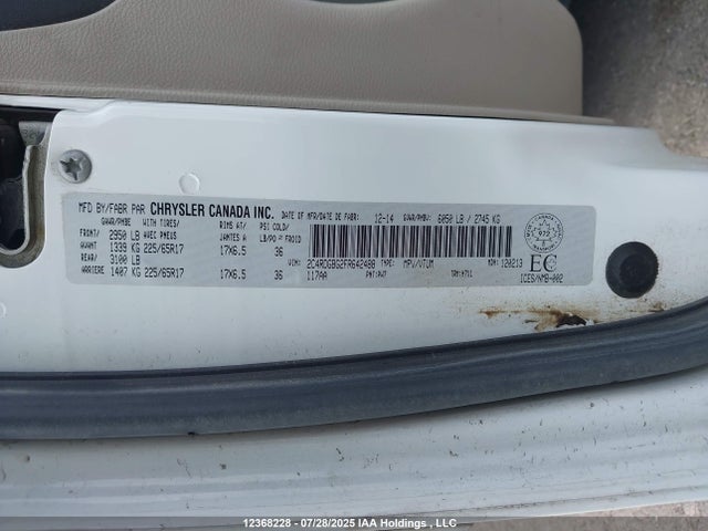 2C4RDGBG2FR642488 Dodge Grand Caravan