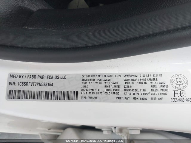 1C6SRFVT7PN588164 RAM 1500