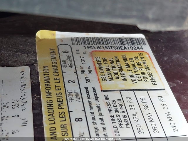 1FMJK1MT6HEA10244 Ford 3.5l gtdi ffv/gasoline