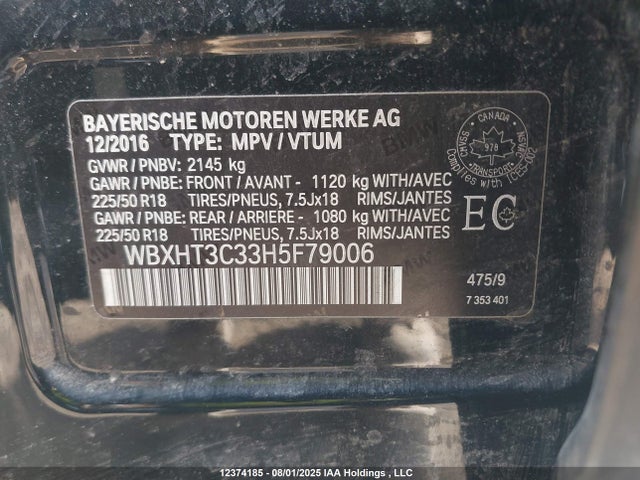BMW X1 2017 WBXHT3C33H5F79006 Image 17