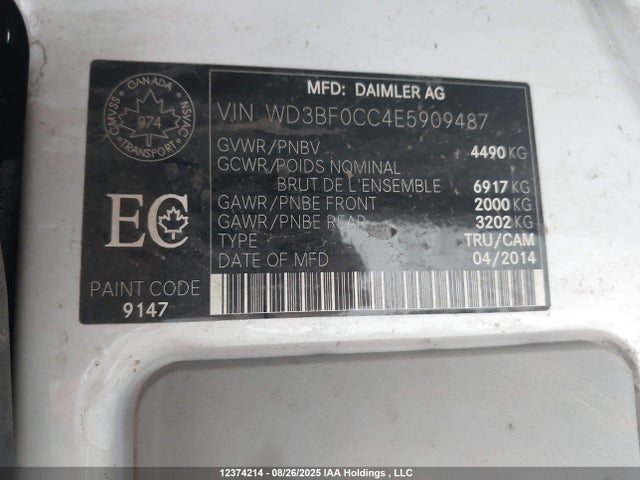 WD3BF0CC4E5909487 Mercedes-Benz Mg5+mh3 (epa/13)