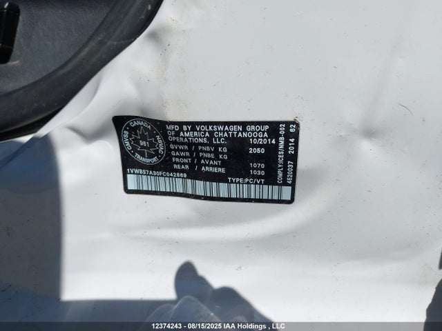 1VWBS7A30FC042869 Volkswagen Passat