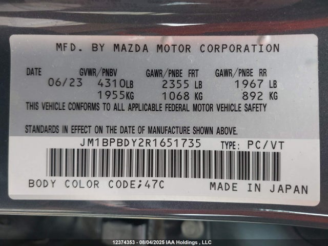 JM1BPBDY2R1651735 Mazda py turbo