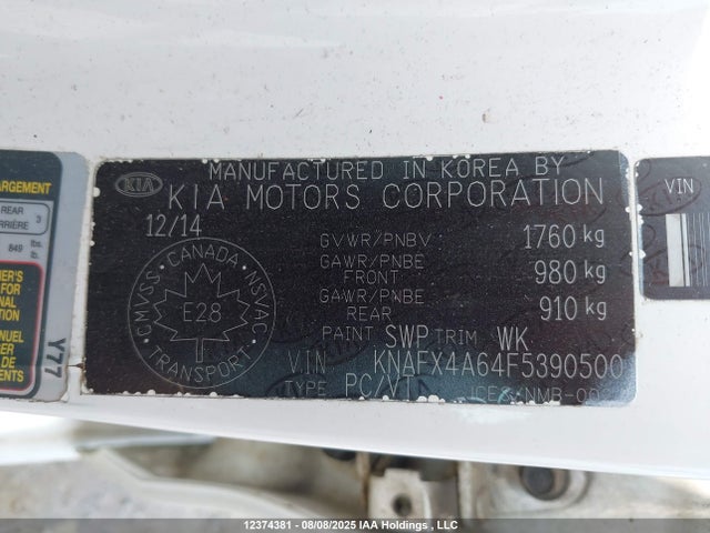 Продаж на аукціоні авто 2015 Kia Forte Lx, vin: KNAFX4A64F5390500, номер лоту: 12374381