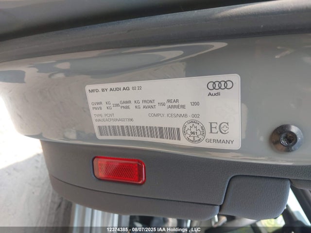 Audi 45 tfsi (2.0t) 2022 WAUEACF50NA027396 Image 19