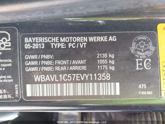 WBAVL1C57EVY11358 BMW X1